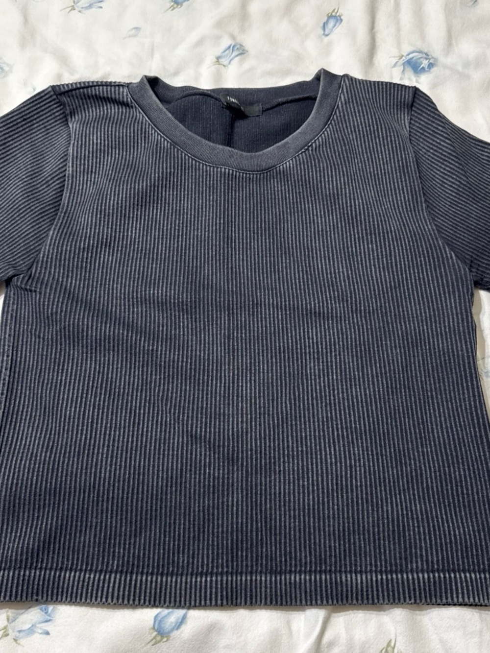 Ribbed Short Sleeve Top